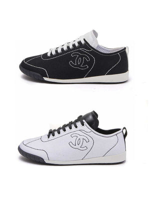 Chanel G46076 Women 24B Trainers Cotton  Black & White C91287 - Fmale-Euro 35=US 4 - View 2
