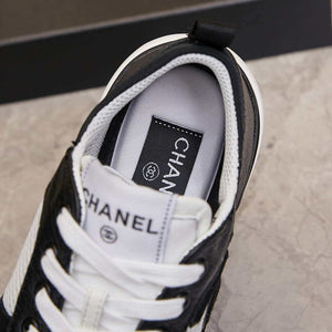 Chanel G46076 Women 24B Trainers Grained Calfskin Black & White C91290 - Fmale-Euro 35=US 4 - View 8