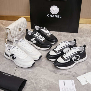 Chanel G46076 Women 24B Trainers Grained Calfskin Black & White C91291 - Fmale-Euro 35=US 4 - View 9