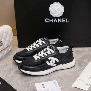 Chanel G46076 Women 24B Trainers Grained Calfskin Black & White C91291 - Fmale-Euro 35=US 4 - View 10