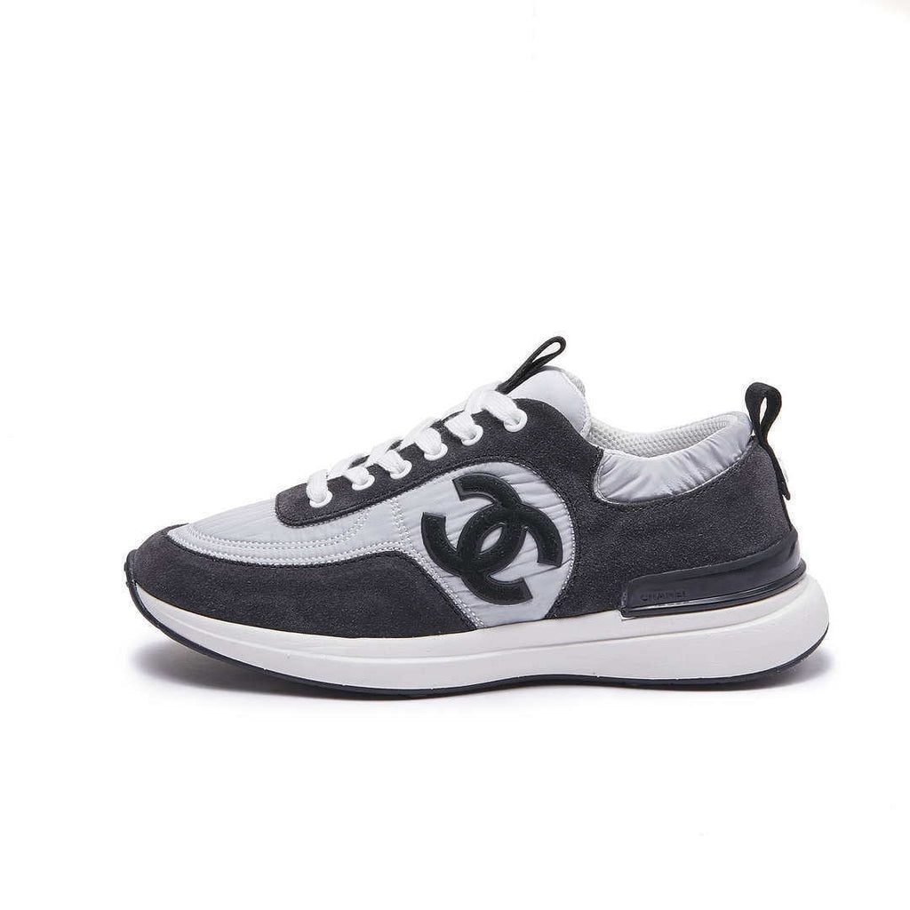Chanel G46076 Women 24B Trainers Suede leather Black & White C91292