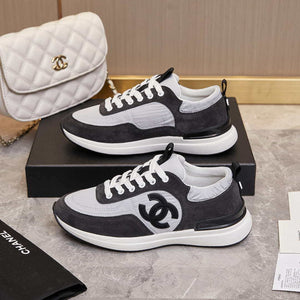 Chanel G46076 Women 24B Trainers Suede leather Black & White C91292 - Fmale-Euro 35=US 4 - View 4