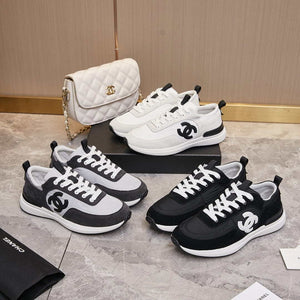 Chanel G46076 Women 24B Trainers Suede leather Black & White C91292 - Fmale-Euro 35=US 4 - View 9