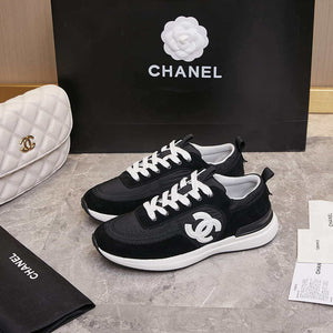 Chanel G46076 Women 24B Trainers Suede leather Black & White C91294 - Fmale-Euro 35=US 4 - View 4