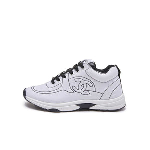 Chanel G46084 Women 24B Trainers Cotton  White & Black C91280 - Fmale-Euro 35=US 4 - View 1