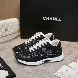 Chanel G46084 Women 24B Trainers Cotton  Black & White C91281 - Fmale-Euro 35=US 4 - View 2