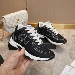 Chanel G46084 Women 24B Trainers Cotton  Black & White C91281 - Fmale-Euro 35=US 4 - View 3