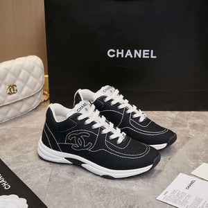 Chanel G46084 Women 24B Trainers Cotton  Black & White C91281 - Fmale-Euro 35=US 4 - View 10