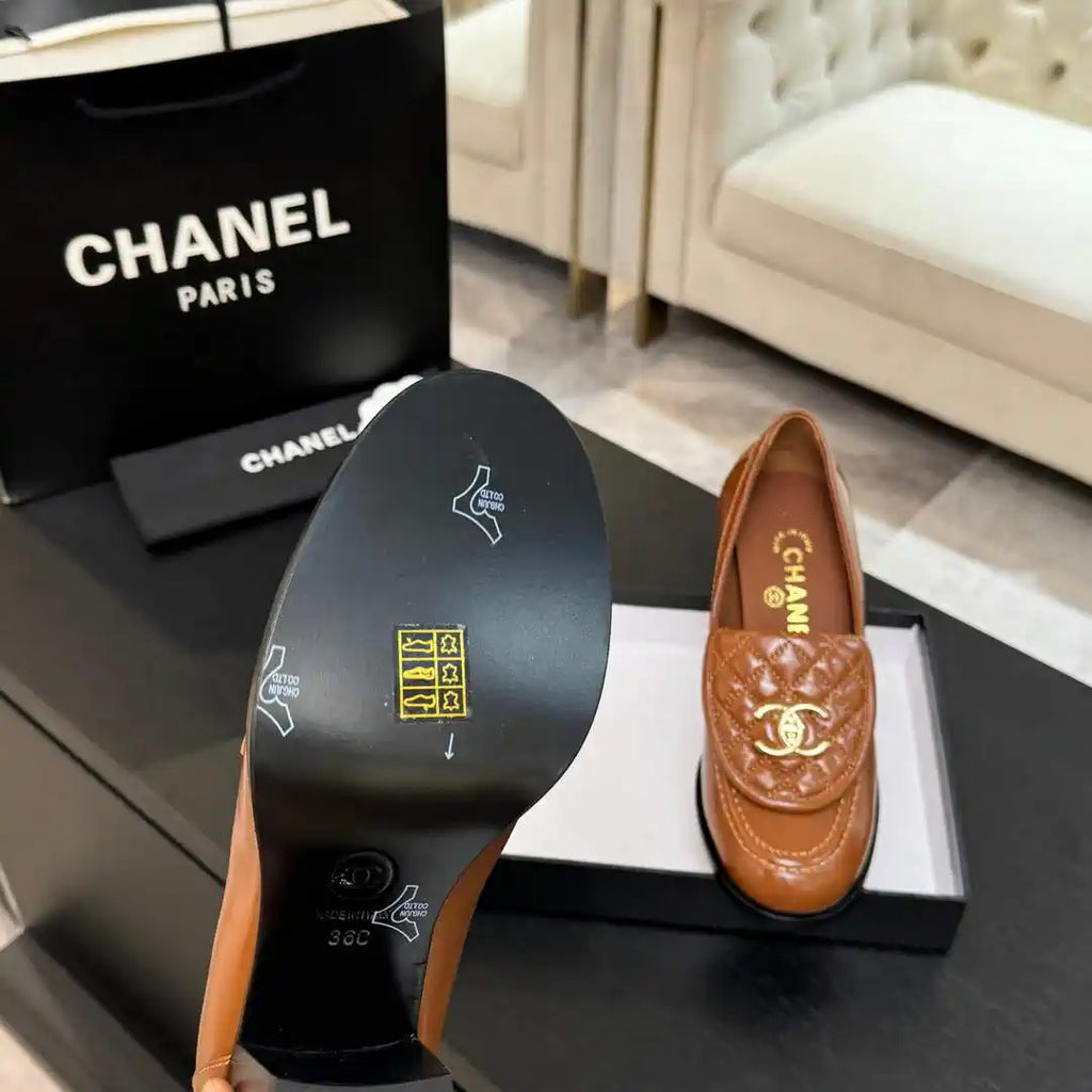 Chanel G46692 Women Shoes Moccasins Lambskin C93708
