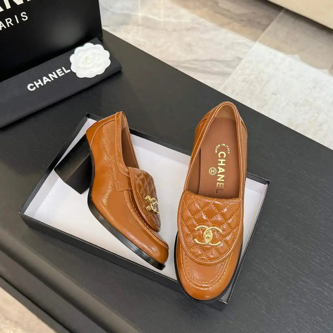 Chanel G46692 Women Shoes Moccasins Lambskin C93708
