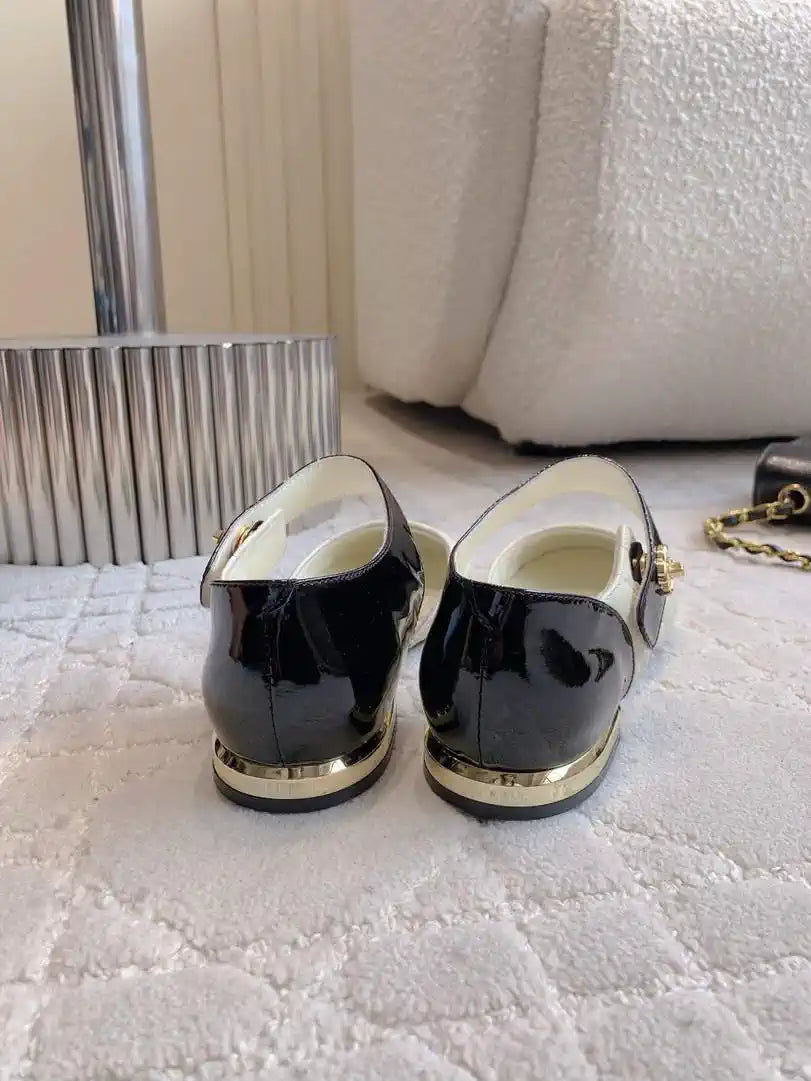 Chanel G46701 Mary Janes Lambskin Patent Calfskin C90313
