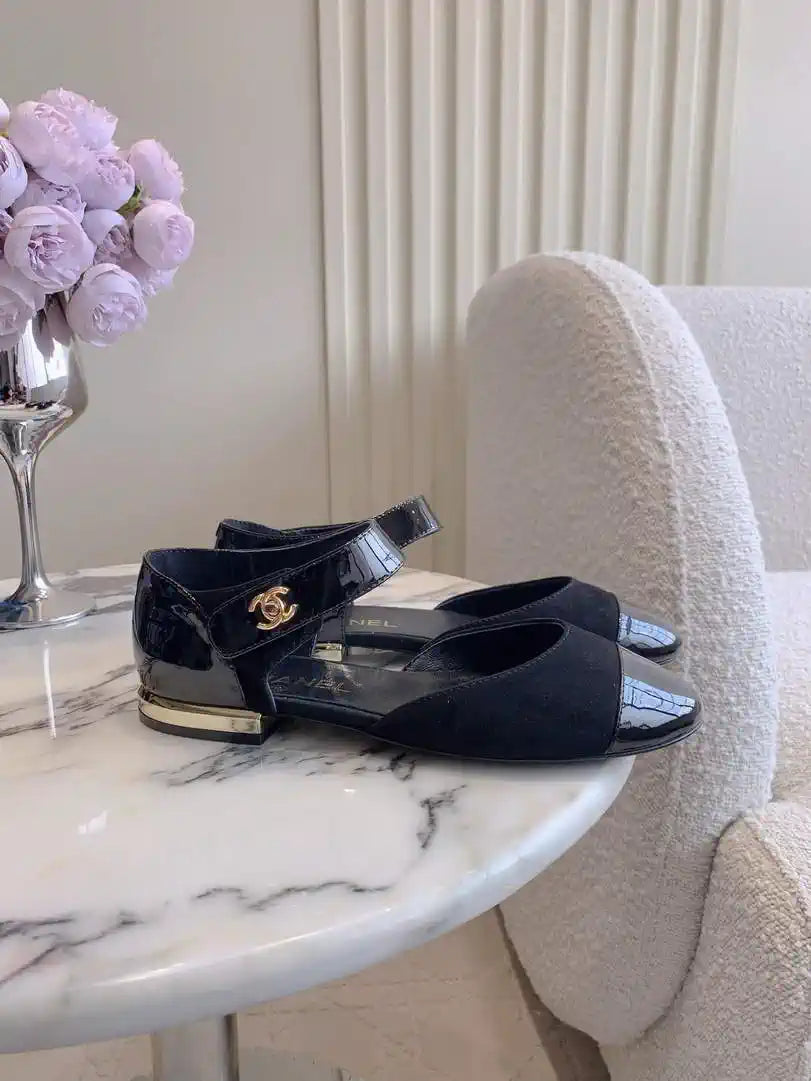 Chanel G46701 Mary Janes Lambskin Patent Calfskin C90314