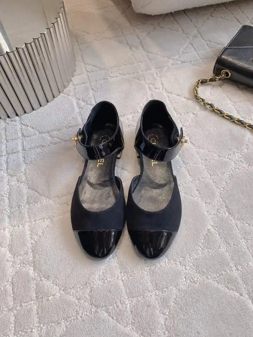 Chanel G46701 Mary Janes Lambskin Patent Calfskin C90314