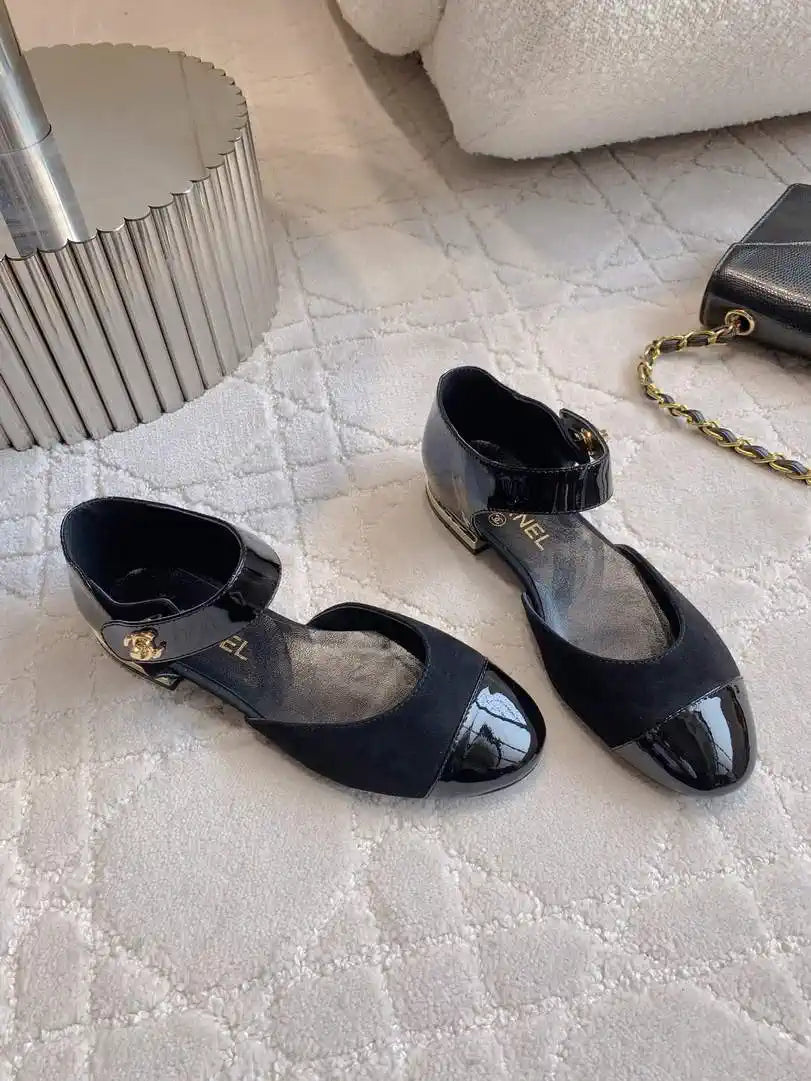 Chanel G46701 Mary Janes Lambskin Patent Calfskin C90314