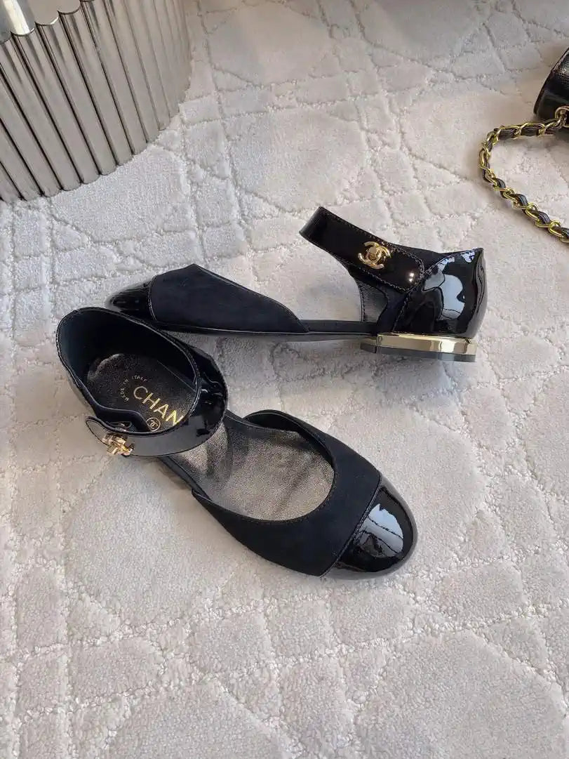Chanel G46701 Mary Janes Lambskin Patent Calfskin C90314