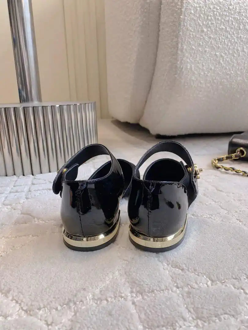 Chanel G46701 Mary Janes Lambskin Patent Calfskin C90314