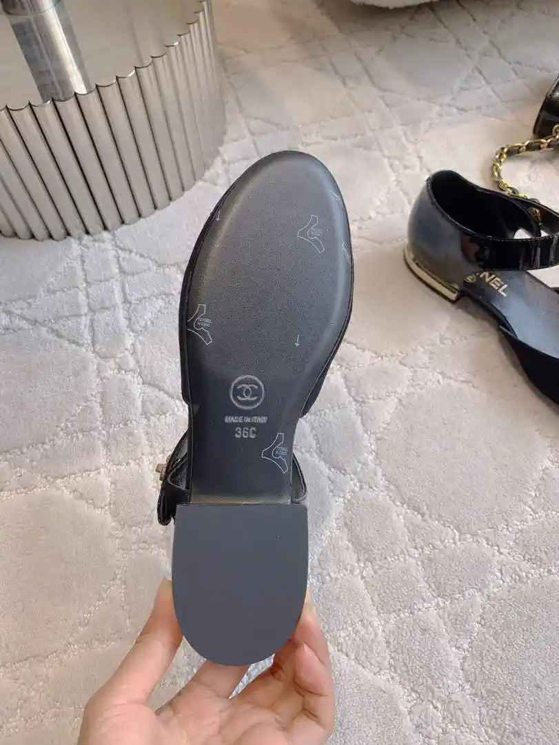 Chanel G46701 Mary Janes Lambskin Patent Calfskin C90314