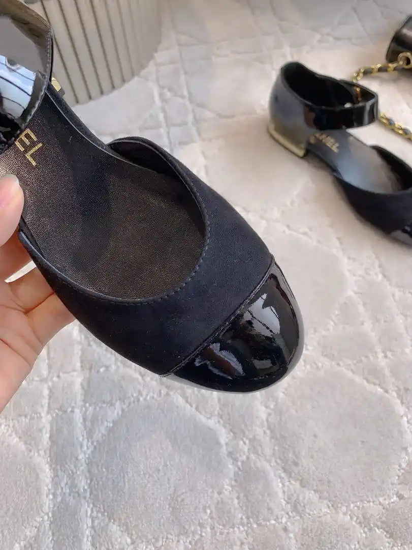 Chanel G46701 Mary Janes Lambskin Patent Calfskin C90314