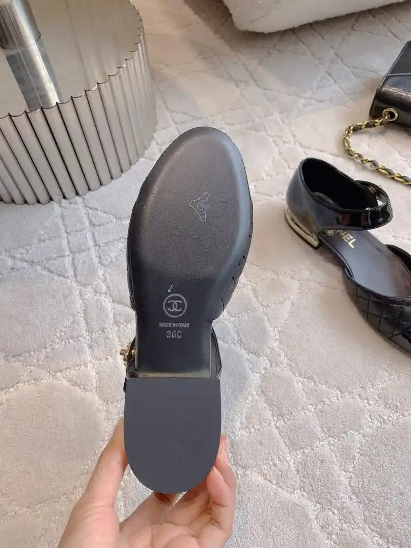Chanel G46701 Mary Janes Lambskin Patent Calfskin C90315