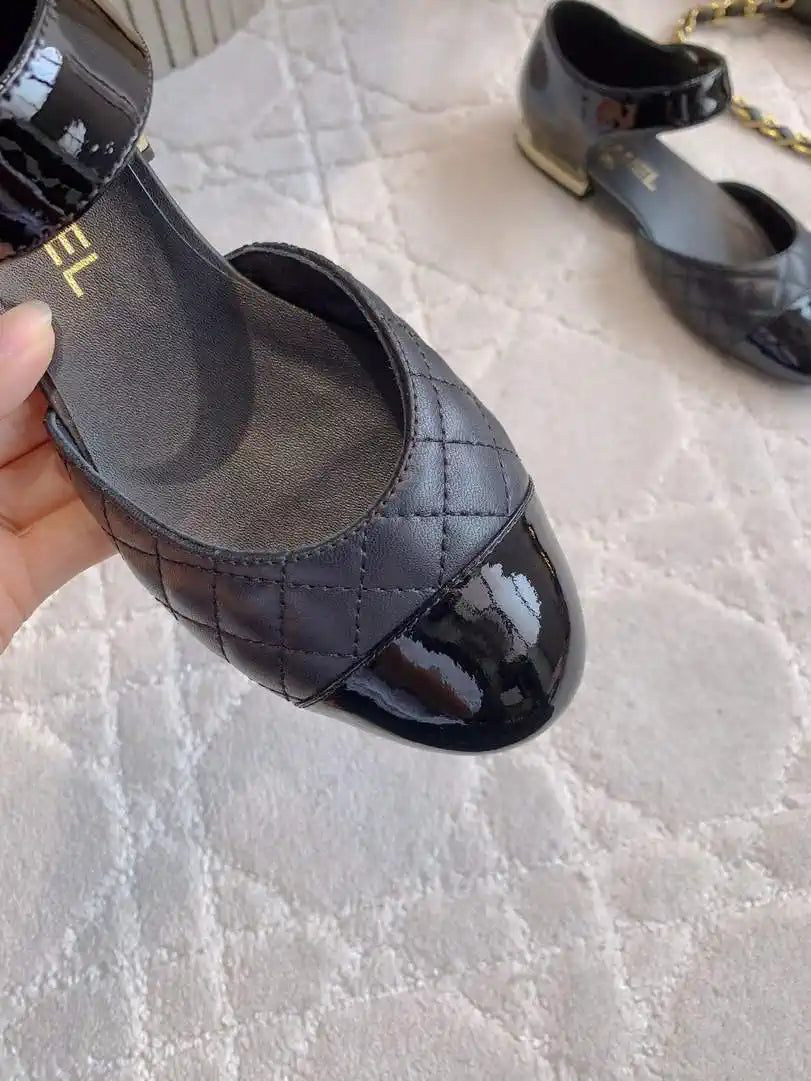 Chanel G46701 Mary Janes Lambskin Patent Calfskin C90315