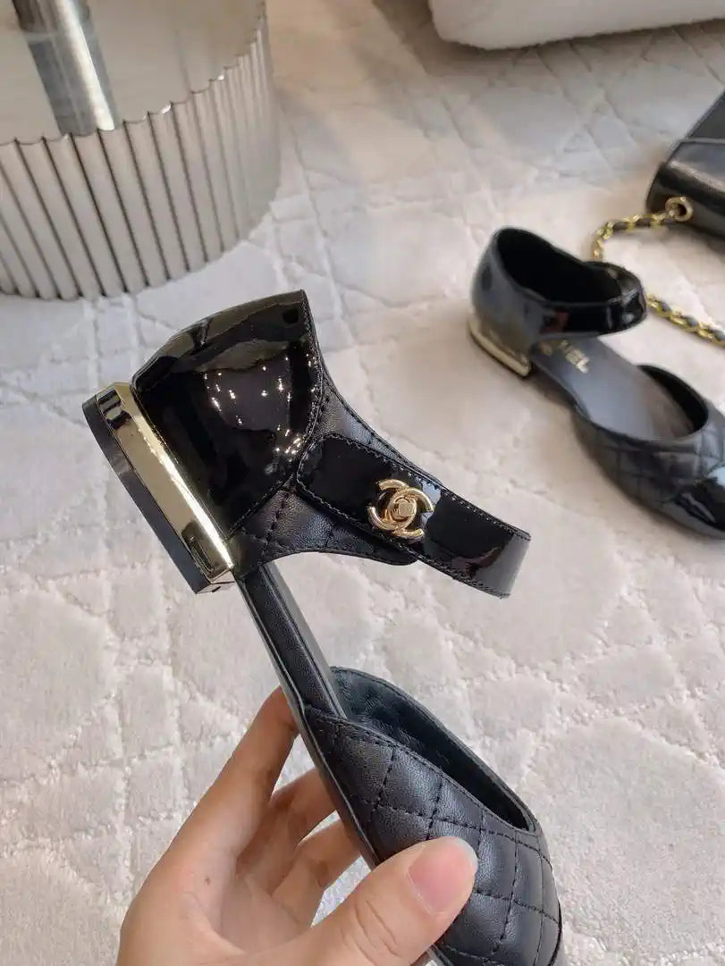 Chanel G46701 Mary Janes Lambskin Patent Calfskin C90315