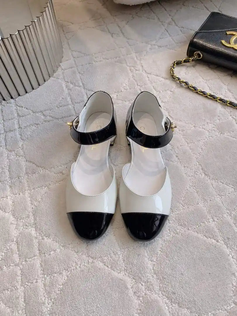 Chanel G46701 Mary Janes Lambskin Patent Calfskin C90316