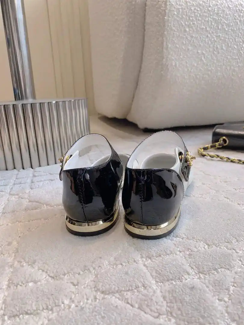 Chanel G46701 Mary Janes Lambskin Patent Calfskin C90316