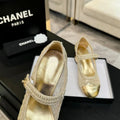 Chanel G46718 25B woven sequined 4.5 CM Mary Janes C90343