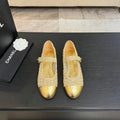 Chanel G46718 25B woven sequined flat Mary Janes C90340