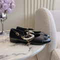 Chanel G46718 Mary Janes Lambskin Patent Calfskin Imitation Pearls & Metal C90300