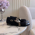 Chanel G46718 Mary Janes Lambskin Patent Calfskin Imitation Pearls & Metal C90305