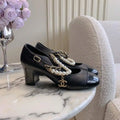 Chanel G46718 Mary Janes Lambskin Patent Calfskin Imitation Pearls & Metal C90307