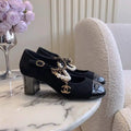Chanel G46718 Mary Janes Lambskin Patent Calfskin Imitation Pearls & Metal C90311