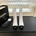 Chanel G46776 Mid-Calf Boots Stretch Lambskin & Patent Calfskin C90323