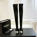 Chanel G46777 Long Boots Stretch Lambskin & Patent Calfskin C90326