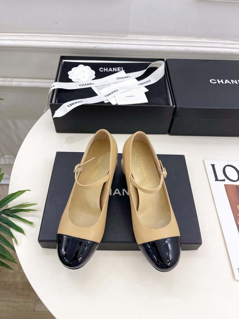 Chanel Giant Pearl Heel Mary Jane Shoes C93684