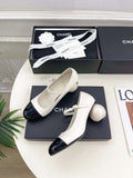 Chanel Giant Pearl Heel Mary Jane Shoes C93685