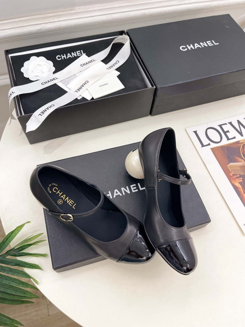 Chanel Giant Pearl Heel Mary Jane Shoes C93686