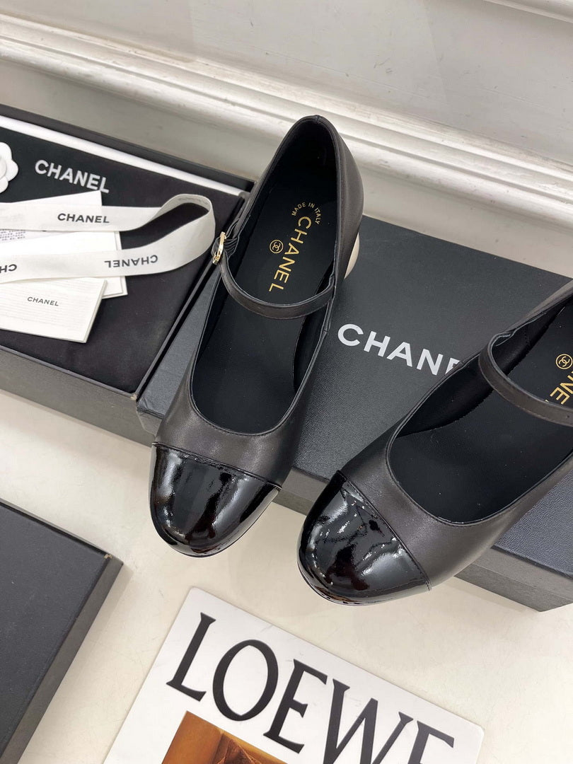 Chanel Giant Pearl Heel Mary Jane Shoes C93686