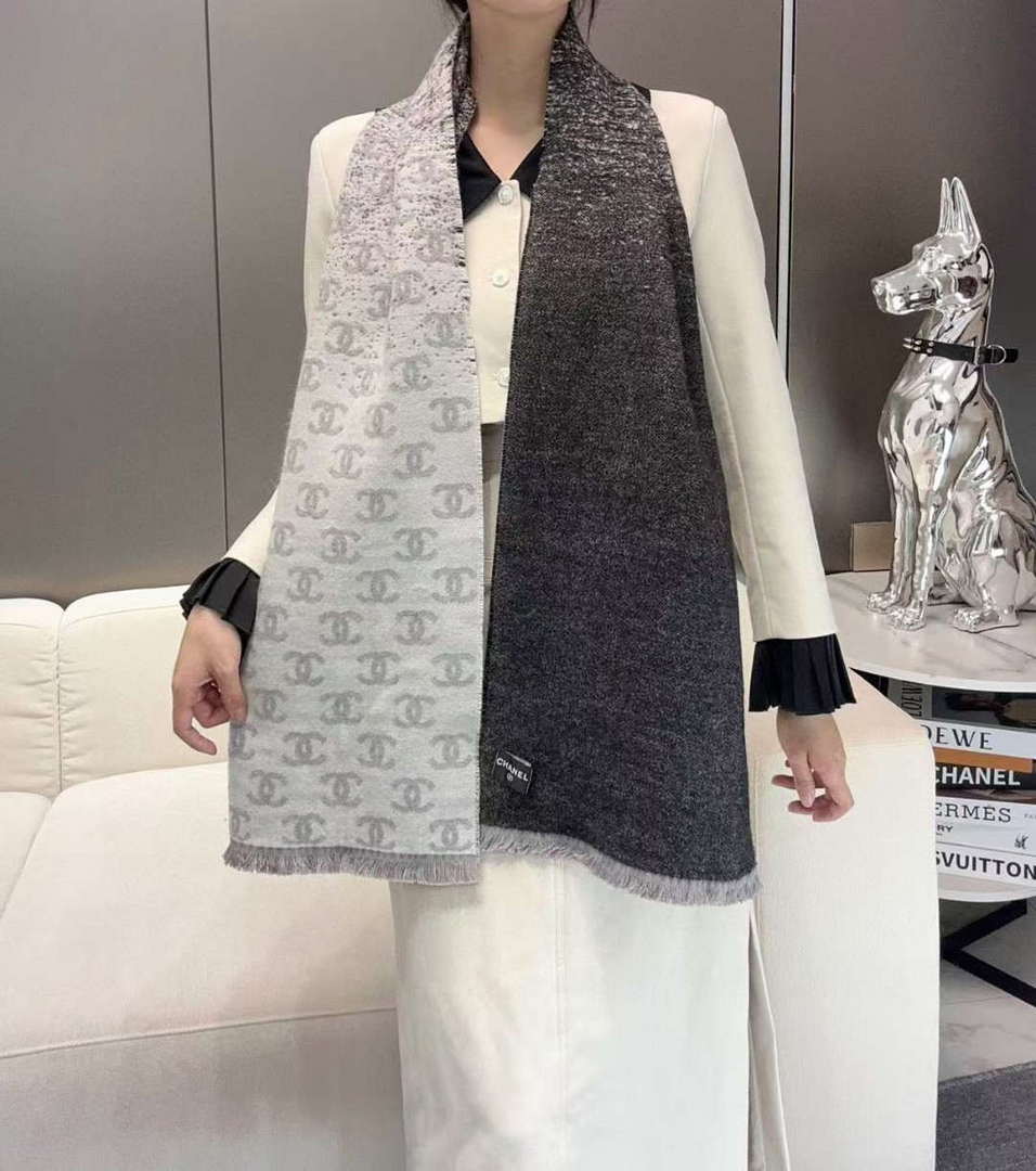 Chanel Gradient Scarf Designer Scarf C88726 - Default Title - View 1