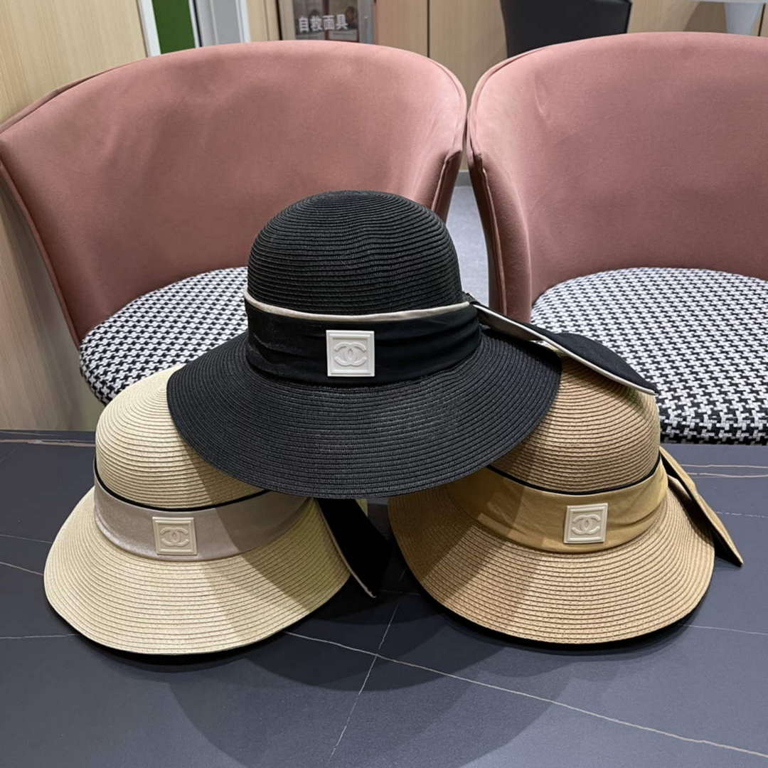 Chanel Hat Designer Chanel Woven Straw Hat C88130