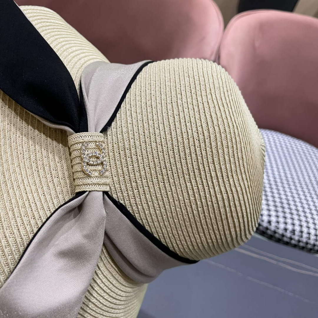 Chanel Hat Designer Chanel Woven Straw Hat C88130