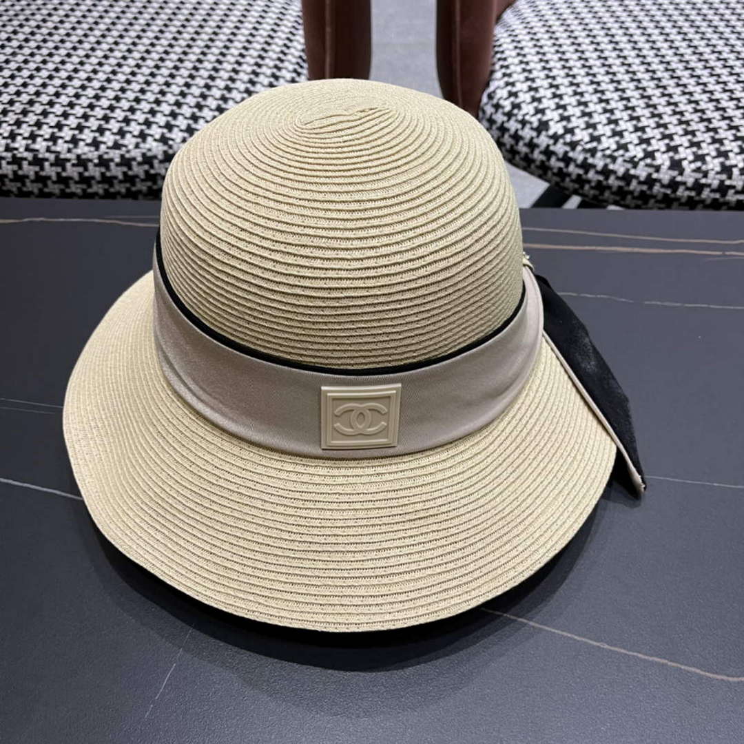 Chanel Hat Designer Chanel Woven Straw Hat C88130 - Default Title - View 1