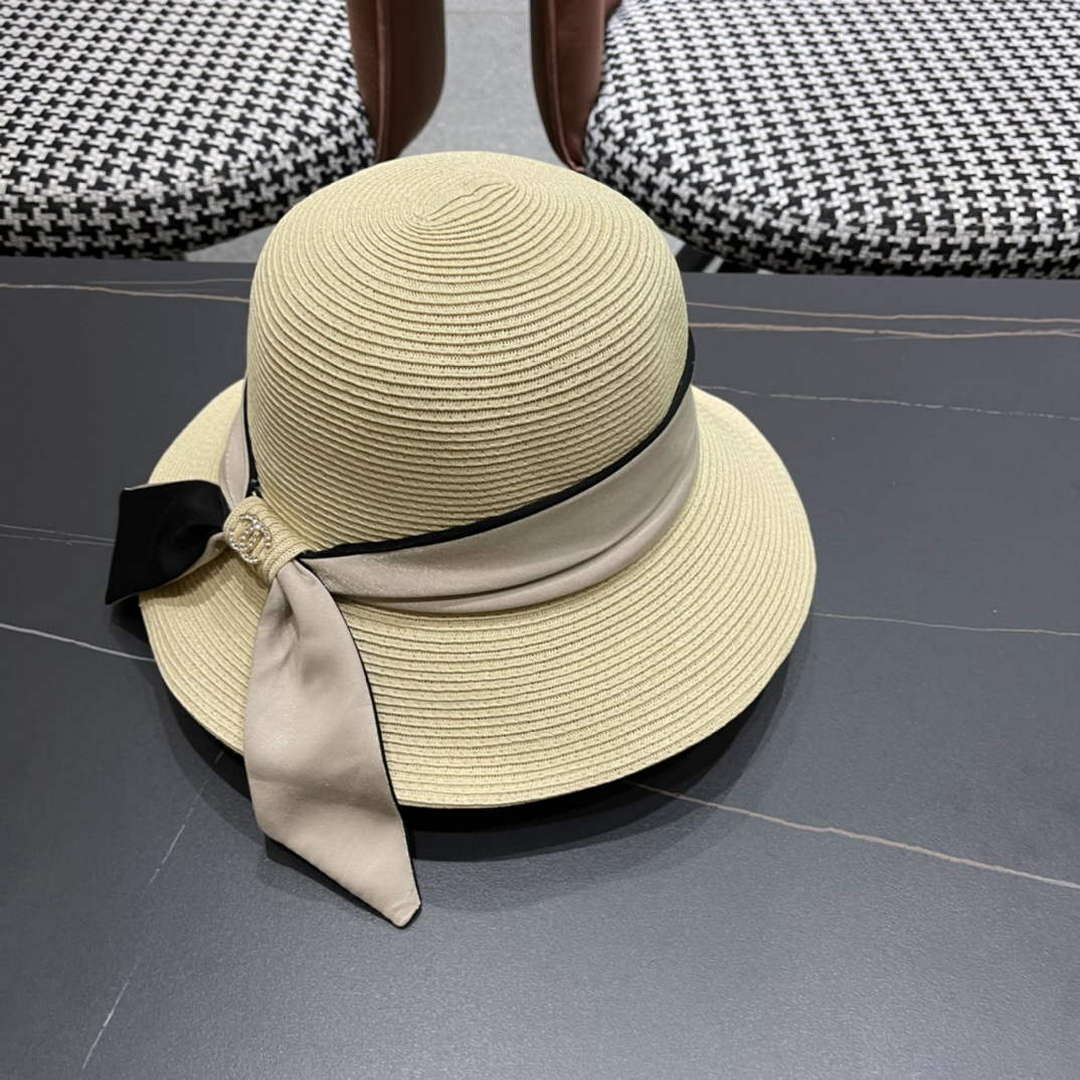 Chanel Hat Designer Chanel Woven Straw Hat C88130