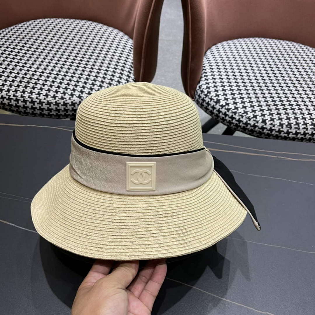 Chanel Hat Designer Chanel Woven Straw Hat C88130