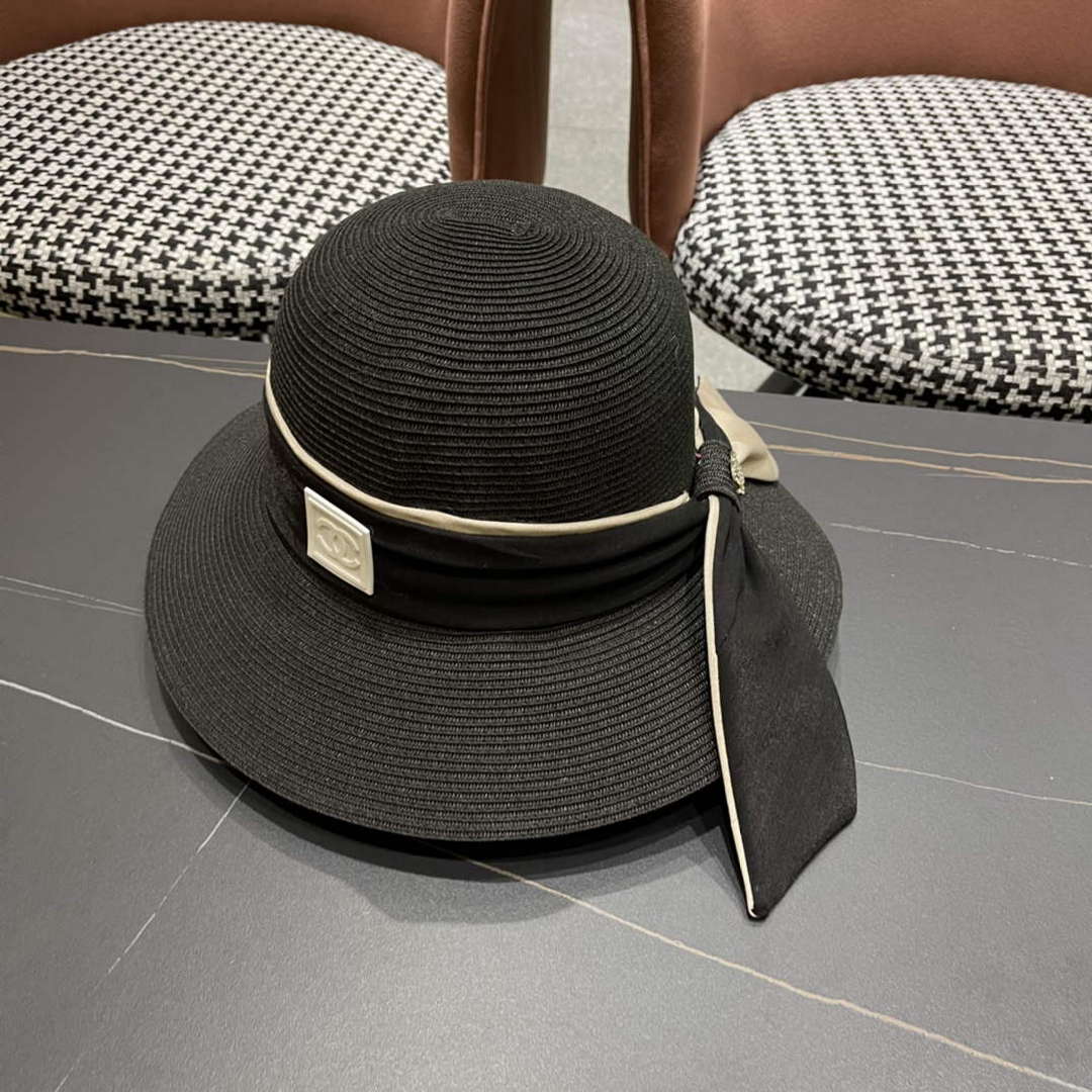 Chanel Hat Designer Chanel Woven Straw Hat C88131
