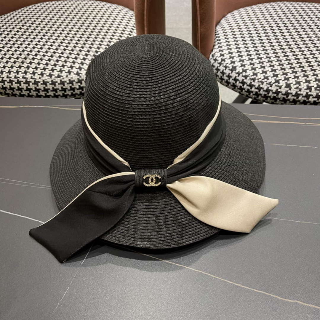 Chanel Hat Designer Chanel Woven Straw Hat C88131