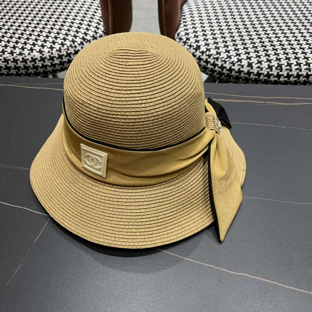 Chanel Hat Designer Chanel Woven Straw Hat C88132