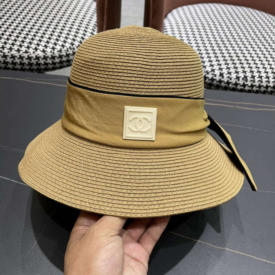 Chanel Hat Designer Chanel Woven Straw Hat C88132