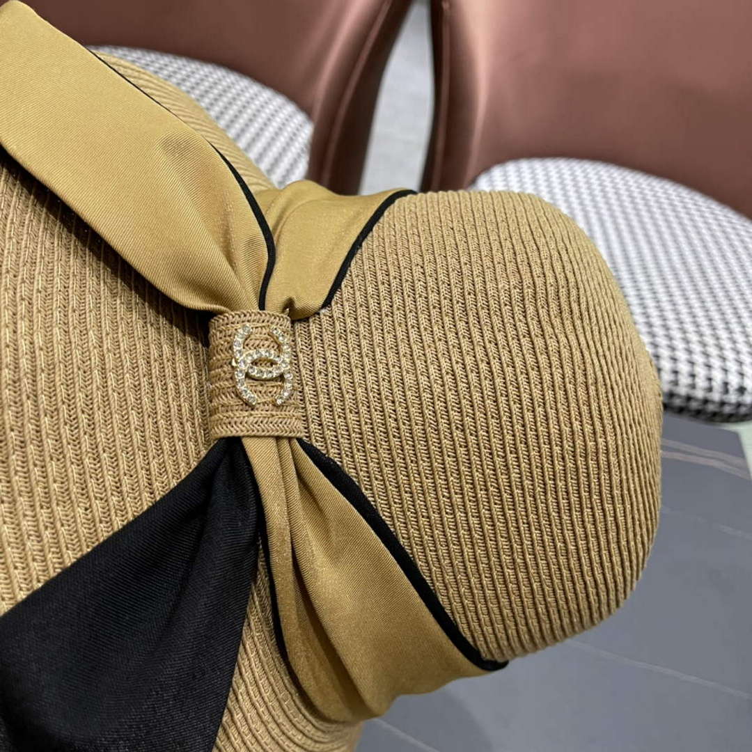 Chanel Hat Designer Chanel Woven Straw Hat C88132